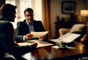 Drafted will and estate planning papers laid out on a table in Calgary.